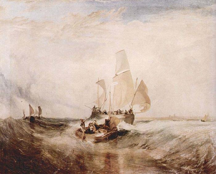 Joseph Mallord William Turner Jetzt fur den Maler, Passagiere gehen an Bord Norge oil painting art